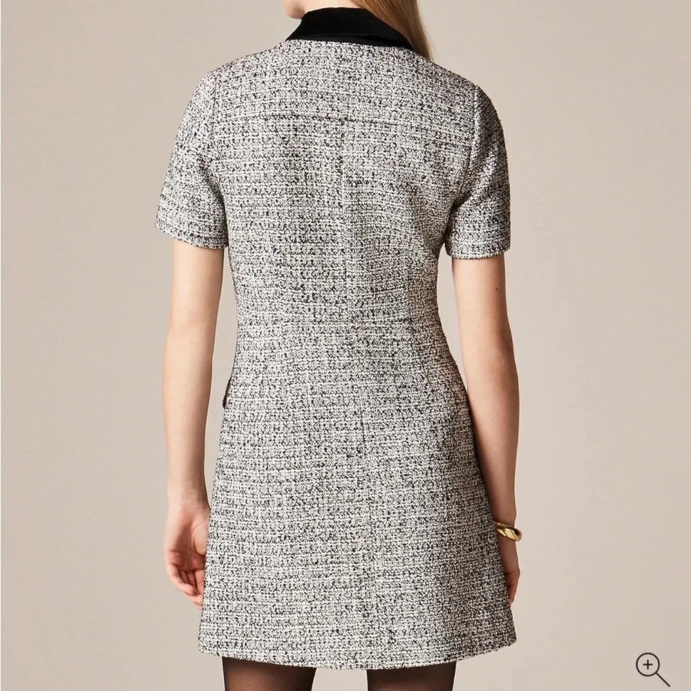 J crew checkers tweed Parc dress in tweed